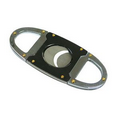 Gunmetal & Chrome Guillotine Cutter Cigar Cutter in Black Gift Box